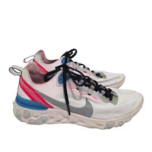 NIKE React Element 55 Blue Hero Low-Top Sneaker Shoes Womens Size 8.5
